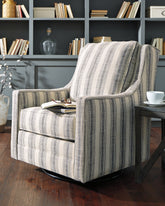 Prime Furniture - Ashley Furniture - Kambria Swivel Glider Accent Chair - Swivel Glider Accent Chair / Fog - A3000265